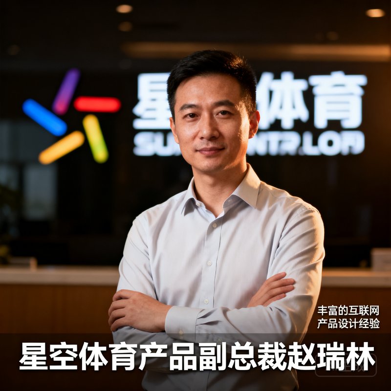 星空体育产品副总裁赵瑞林的商务照，身着浅色衬衫姿态干练，拥有丰富的互联网产品设计经验